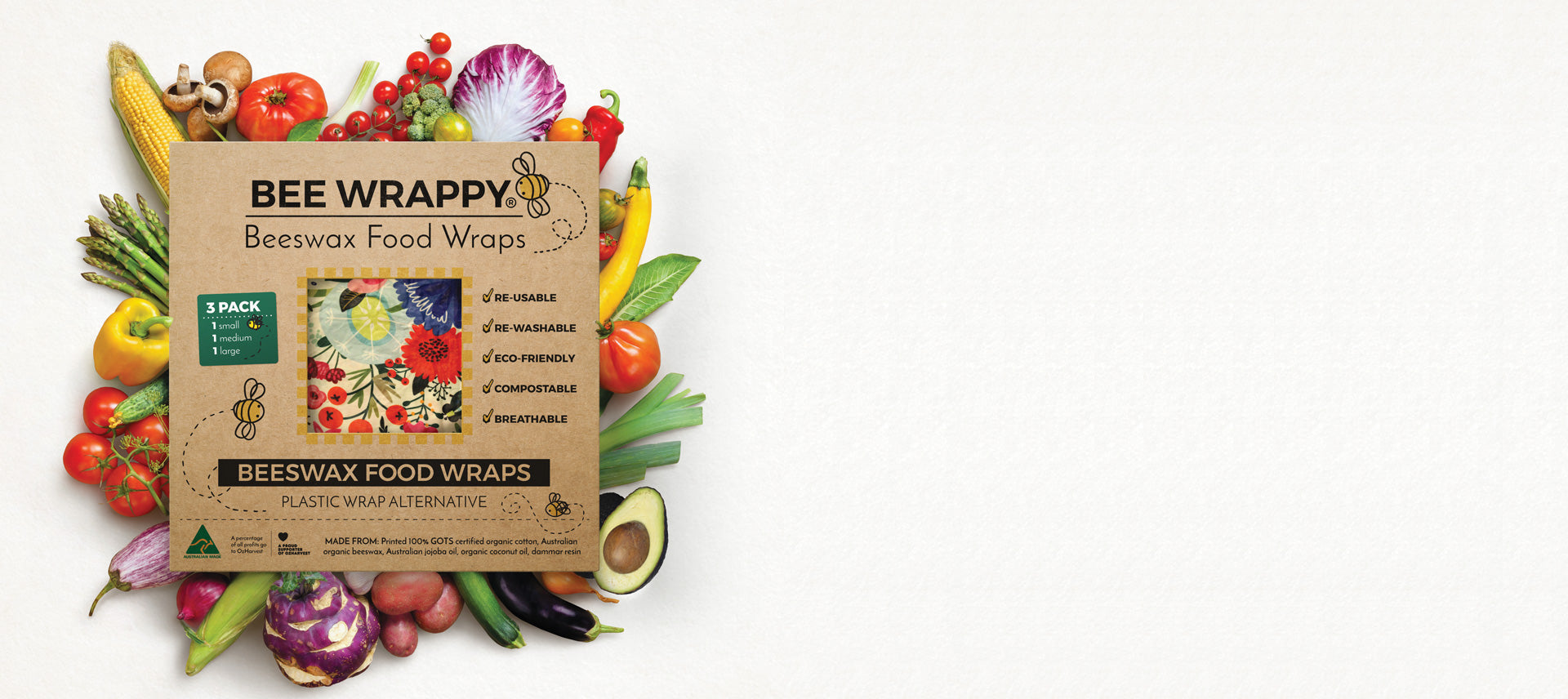 Beeswax Wraps by Bee Wrappy